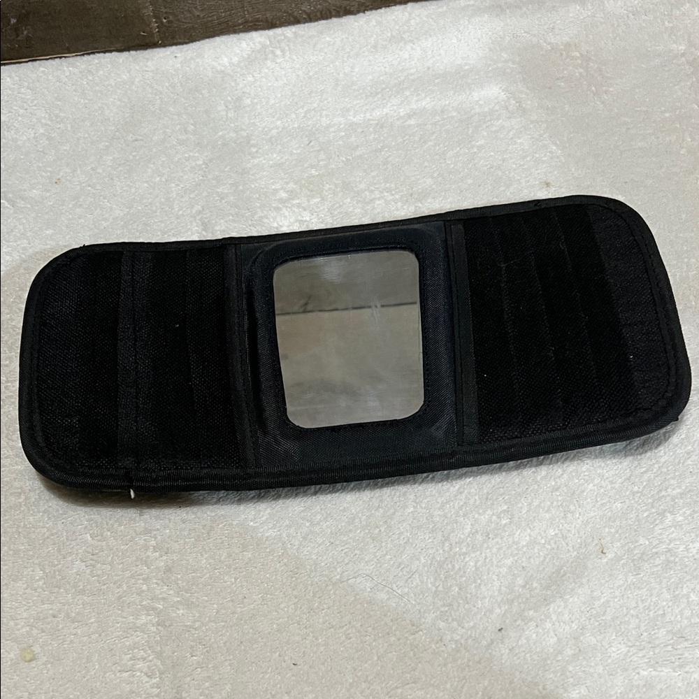Black Car Visor Organizer with Mirror